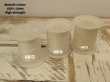 Pure Linen waxed book binding thread 18/3 Thickest Gauge