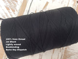 Coloured waxed linen thread 18/3 heavyweight gauge