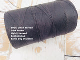 Coloured waxed linen thread 18/3 heavyweight gauge