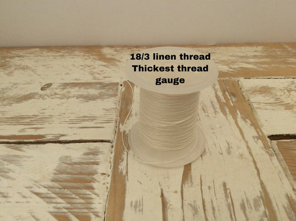 Pure Linen waxed book binding thread 18/3 Thickest Gauge