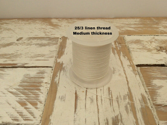 Pure Linen waxed book binding thread 25/3 Gauge