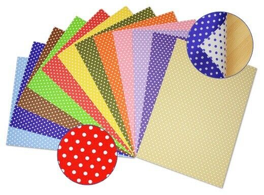 12 x Double Sided A4 Polka Dot patterned cardstock