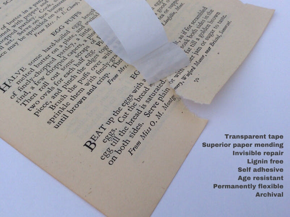 Filmoplast Self Adhesive Transparent Invisible Paper Repair Tape ~ 5 metres ~ P Tape